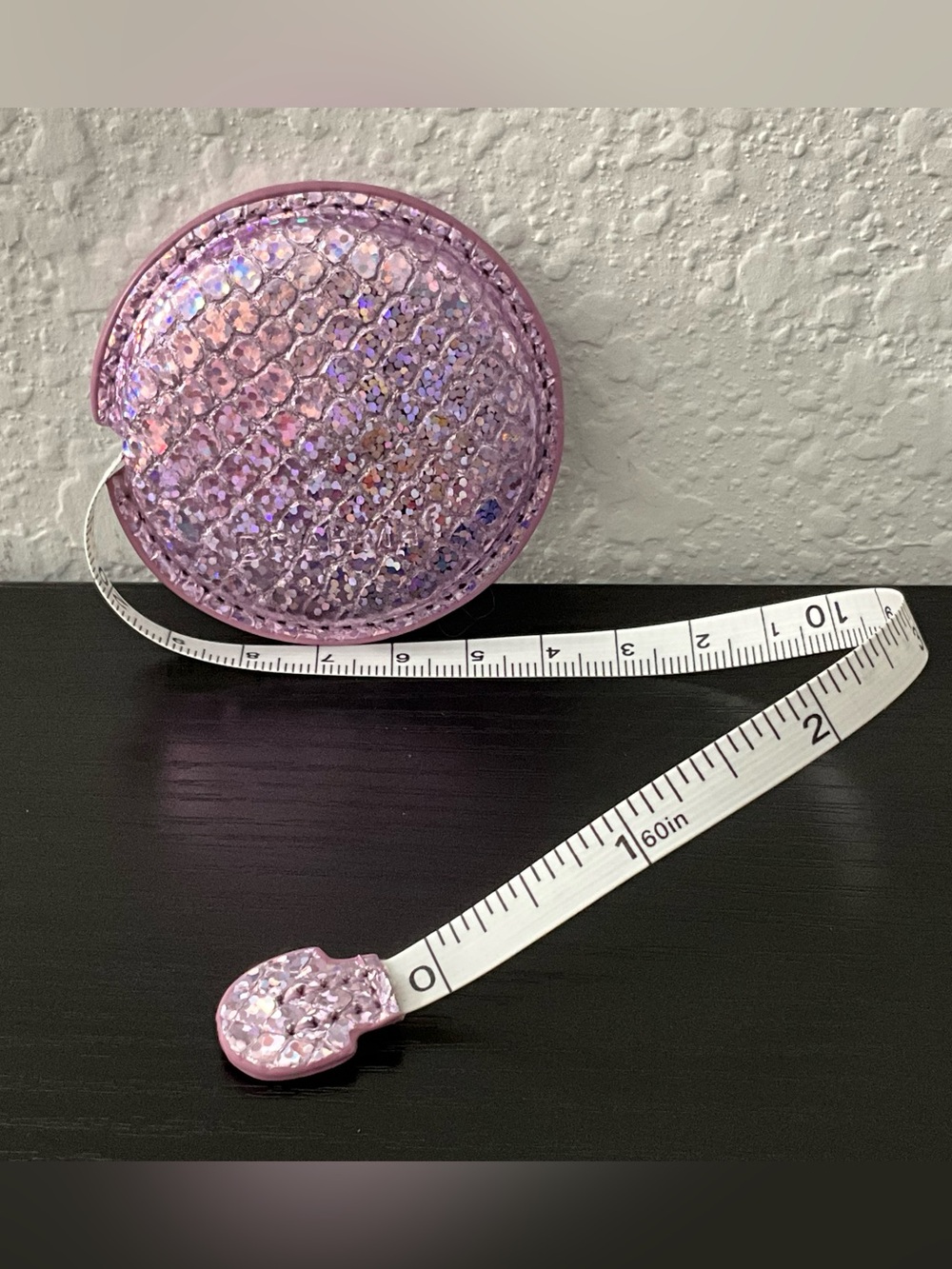 Brahmin Tape Measure PIXIE DUST Metallic Pink GREAT GIFT IDEA